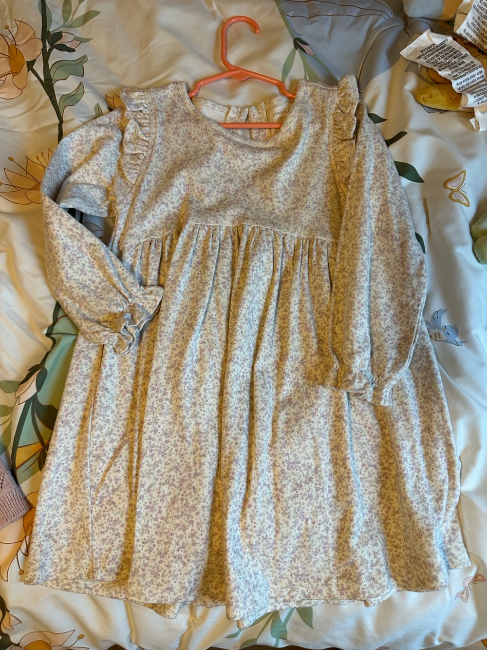 Jamie Kay Cream Floral Long-Sleeve Dress